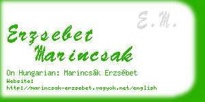 erzsebet marincsak business card